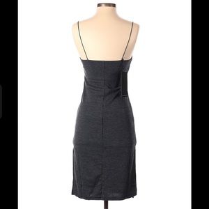 Grey/black ribbed spaghetti strap dress NWOT